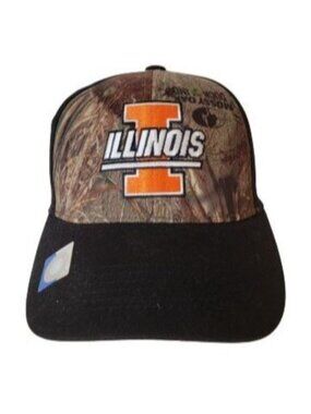 University Of Illinois Fighting Illini Camouflage Baseball Hat Embroidered NEW